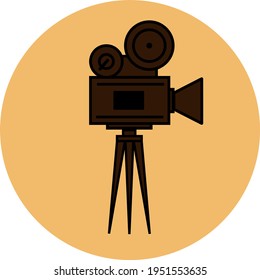 retro video camera. vector illustration