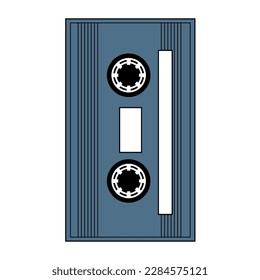Retro video cassette, Y2K collection object, sticker, analogue video tape.