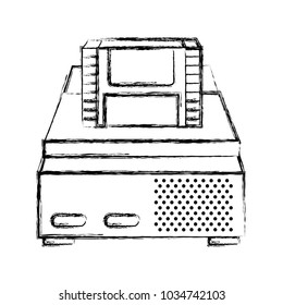 retro video console game and cassette