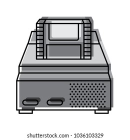 retro video console game and cassette