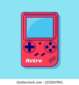 Retro video game cartoon vector icon illustration. Gaming icon isolated flat