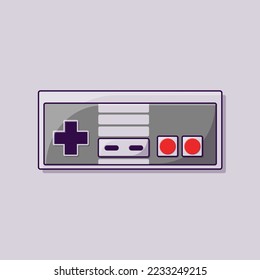 Retro video game cartoon vector icon illustration. Gaming icon isolated flat
