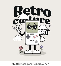 
retro video game console, illustration