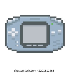 Retro video game console, object pixel art
