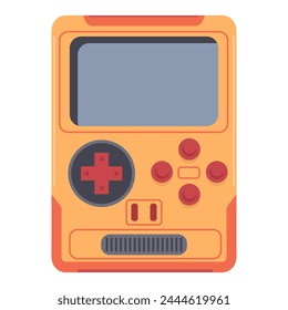 Retro video game console vector cartoon illustration isolated on a white background.