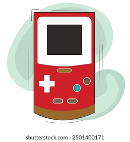 Retro video game console vector cartoon illustration isolated 