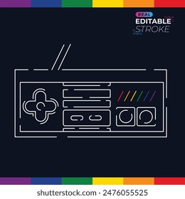 Retro video game CONTROLLER icon set, featuring a nostalgic collection of classic systems and handhelds graphics.