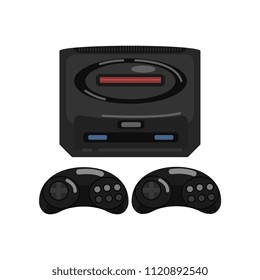 Retro video game controller vector Illustration on a white background