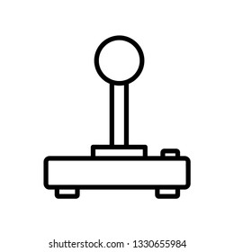 Retro video game joystick flat icon, vector sign, colorful pictogram isolated on white. Old game controller symbol, logo illustration. Flat style design