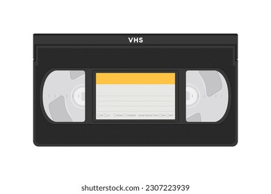 Retro Video Tape Vector Icon, VHS Tape, Video Cassette, Vintage Video Player Taper, Vector Illustration Background