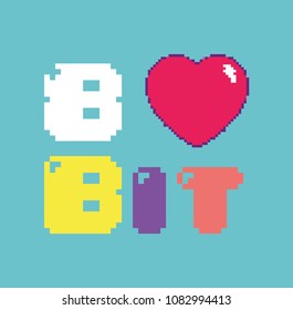 Retro videogame 8 bit concept