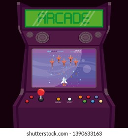 Retro videogame  arcade machine card