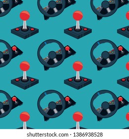 Retro videogame  arcade mosaic background