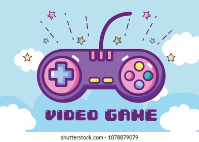 Retro videogame cartoons
