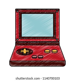 Retro videogame console portable scribble