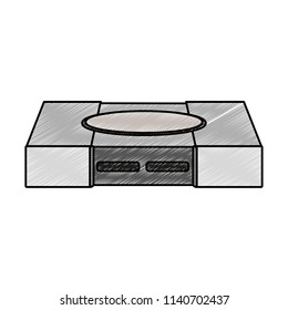 Retro videogame console scribble