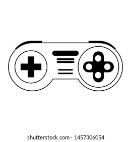 Retro videogame gamepad isolated symbol vector illustration graphic design