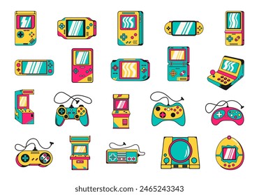 Retro Videogame Illustration Element Set