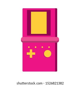 retro videogame portable icon over white background, colorful design. vector illustration