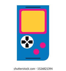retro videogame portable icon over white background, colorful design. vector illustration