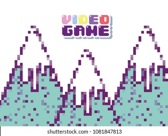 Retro videogame scenery