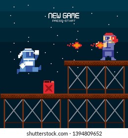 Retro videogame  screen arcade background card