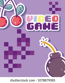 Retro videogames cartoons