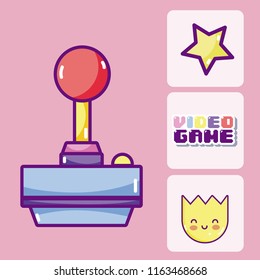 Retro videogames cartoons