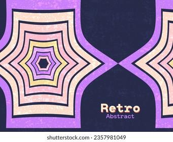 Retro vintage 70s, 80's, 90's style stripes background poster lines and shapes vector design graphic 1970s retro background. abstract stylish 70s, 80's and 90's era line frame illustration