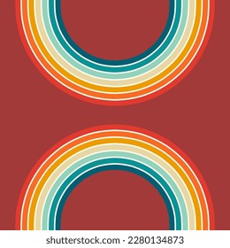 retro vintage 70s style stripes background poster lines. shapes vector design graphic 1970s retro background. abstract stylish 70s era line frame illustration