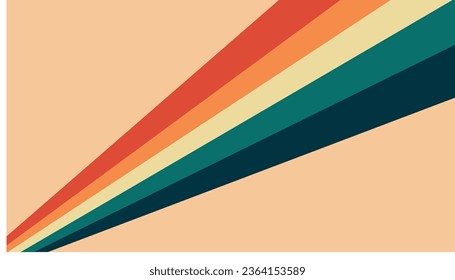 retro vintage 70s style stripes background poster lines. shapes vector design graphic 1970s retro background. abstract stylish 70s era line frame illustration