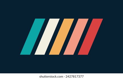 retro vintage 70s style stripes background poster lines. shapes vector design graphic 1970s retro background. abstract stylish 70s era line frame illustration