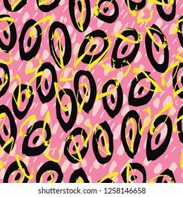 Retro vintage 80 Memphis style of fashion illustration. Seamless abstract vector illustration background.