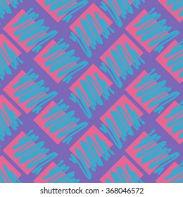 Retro vintage 80 Memphis style of fashion illustration. Seamless pattern vector illustration background.
