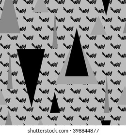 Retro vintage 80 Memphis style of fashion illustration. Seamless pattern vector illustration 