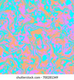 Retro vintage 80s or 90s fashion style abstract colorful swirl and stains pattern background. Good for textile fabric design, wrapping paper and website wallpapers. Vector illustration.