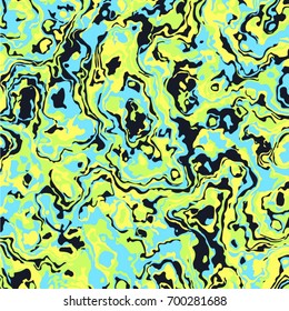Retro vintage 80s or 90s fashion style abstract colorful swirl and stains pattern background. Good for textile fabric design, wrapping paper and website wallpapers. Vector illustration.