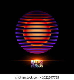 Retro vintage 80s or 90s geometric style abstract background. Good design for textile t-shirt print design, flyer and poster background. Futuristic vector illustration in bright neon colors.