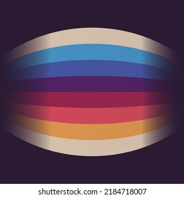 Retro Vintage 80er Synth Wave Neon Farbe Regenbogen Streifen Tapete Muster abstrakte Hintergrund Shaded