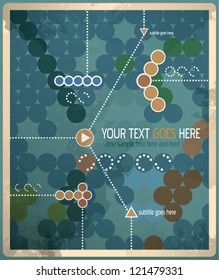 Retro vintage abstract background with infographics