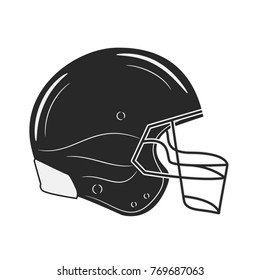 Retro Vintage American Football helmet.