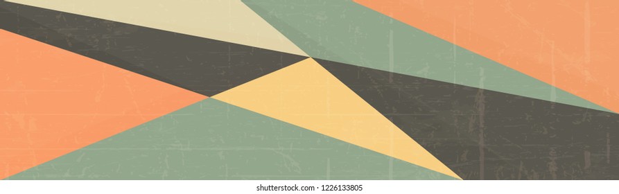 Retro Vintage Background, Abstract Lines Layout. Retro Banner.