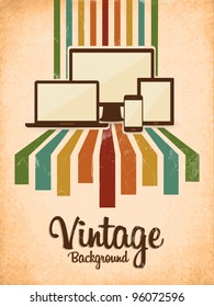 Retro Vintage Background With Electric Devices