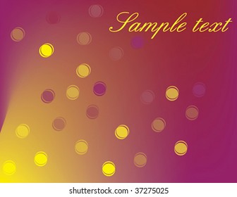Retro vintage background with orbs and space for text. Vector.