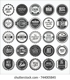 Retro vintage badge and label collection - Shutterstock ID 744005845