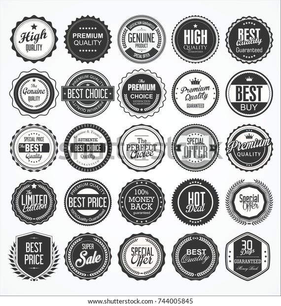 Retro vintage badge\
and label collection