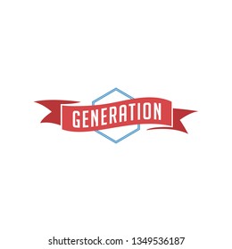retro vintage badge label generation vector art