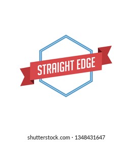 retro vintage badge label straight edge vector