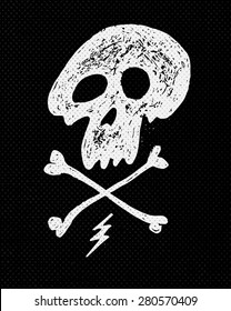 Retro vintage badge or logotype with skull. For design elements, business signs, logos, identity, labels, badges and objects