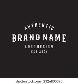 Retro vintage badge typography logo for business, clothing, barber, restaurant and bar.